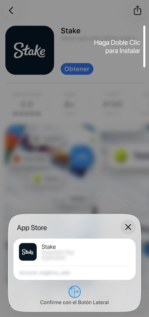 Proceso de descarga segura del software de apuestas de Stake Argentina en iPhone y iPad.