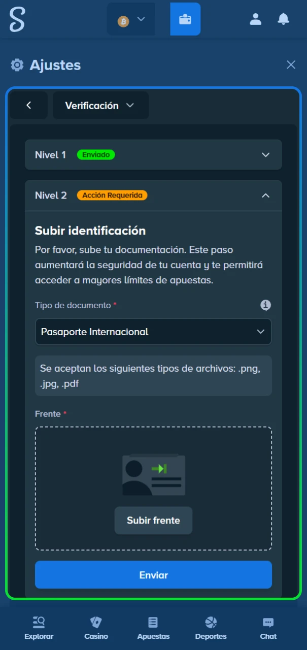 Proceso de validación de seguridad para proteger tu cuenta de Stake Argentina.