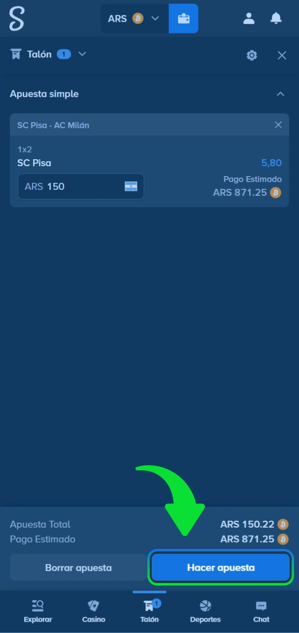 Recibe el bono de bienvenida en sitio oficial de Stake.