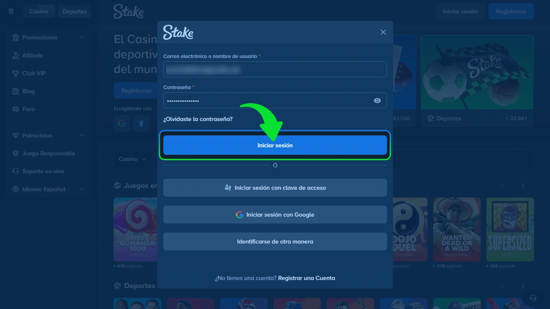Configura tu perfil de usuario en el sitio oficial Stake.