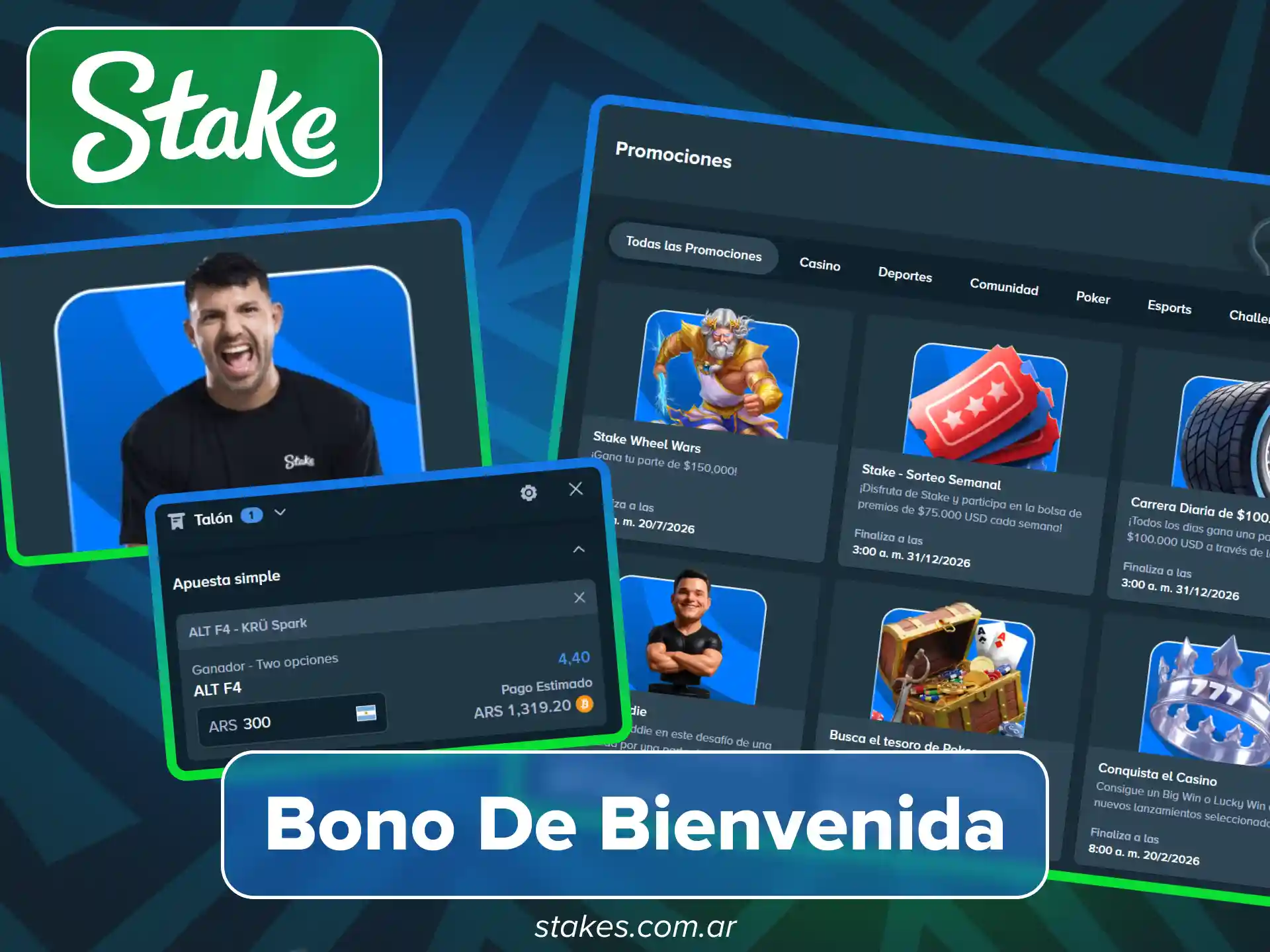 Obtén el bono de eSports en sitio oficial de Stake.