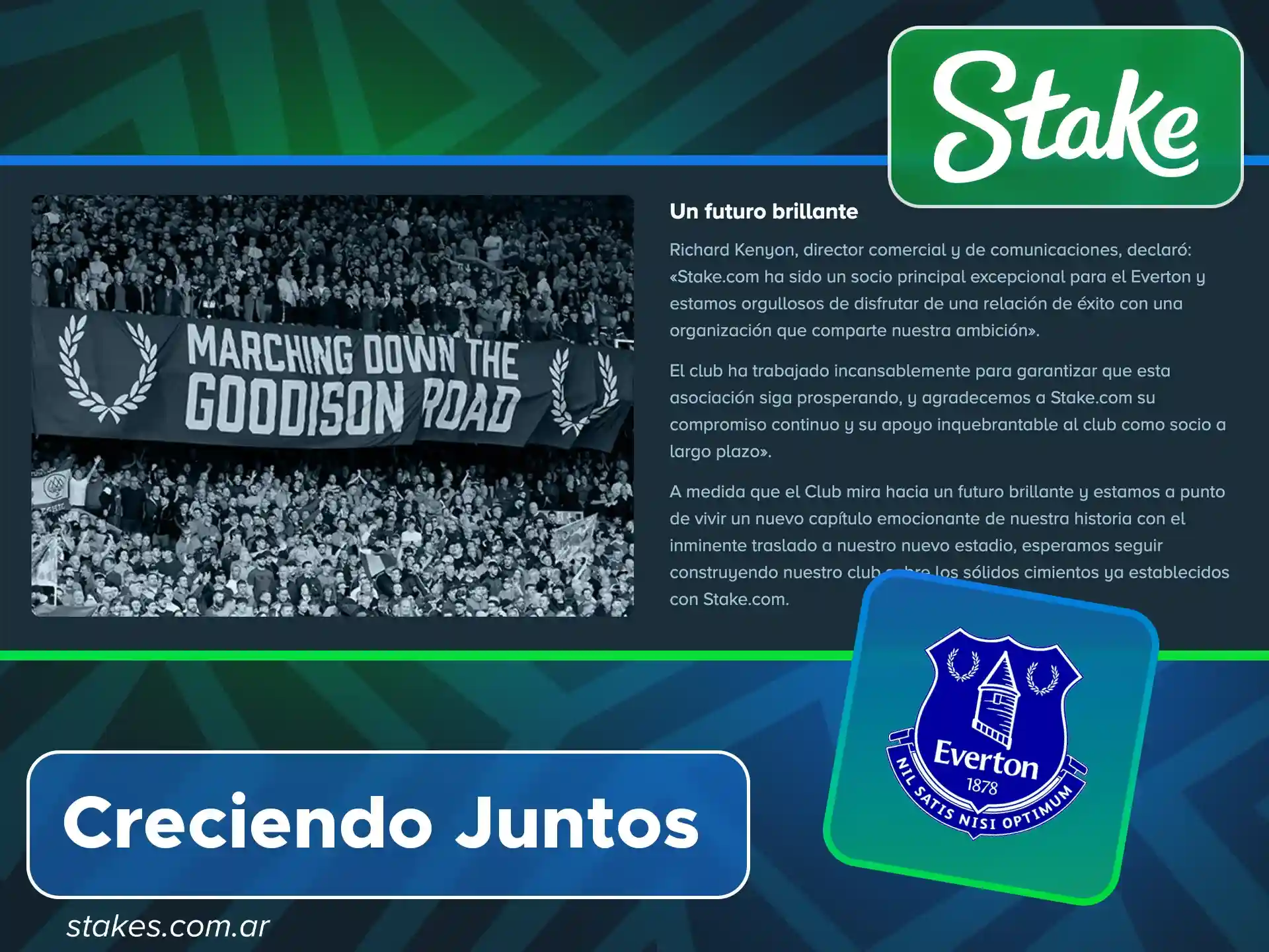 Descubrí cómo la alianza entre Stake y el Everton potencia la presencia global de ambas marcas en el mundo del deporte.