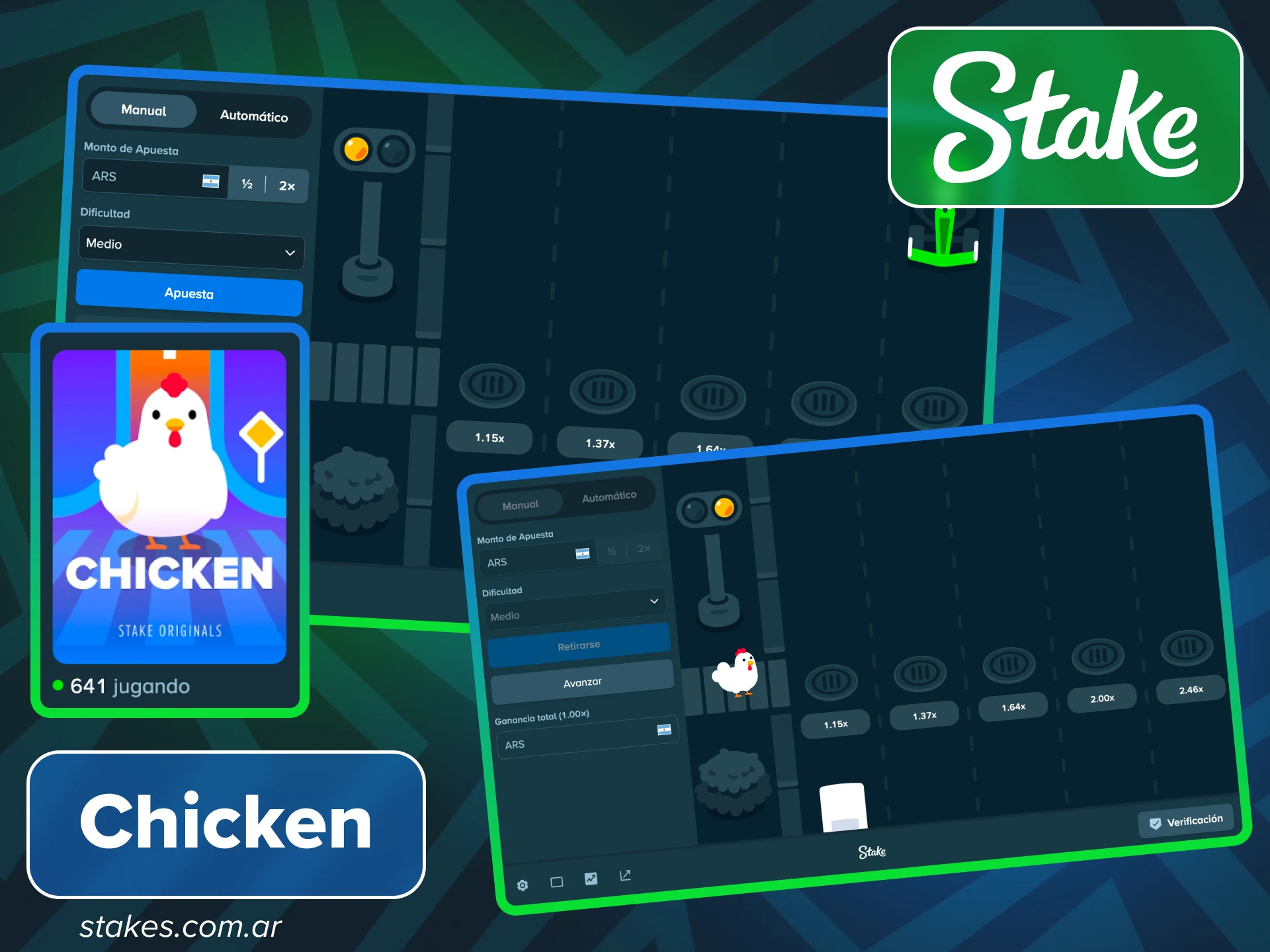 Prueba tu suerte en el juego Chicken de Stake Originals en Argentina.