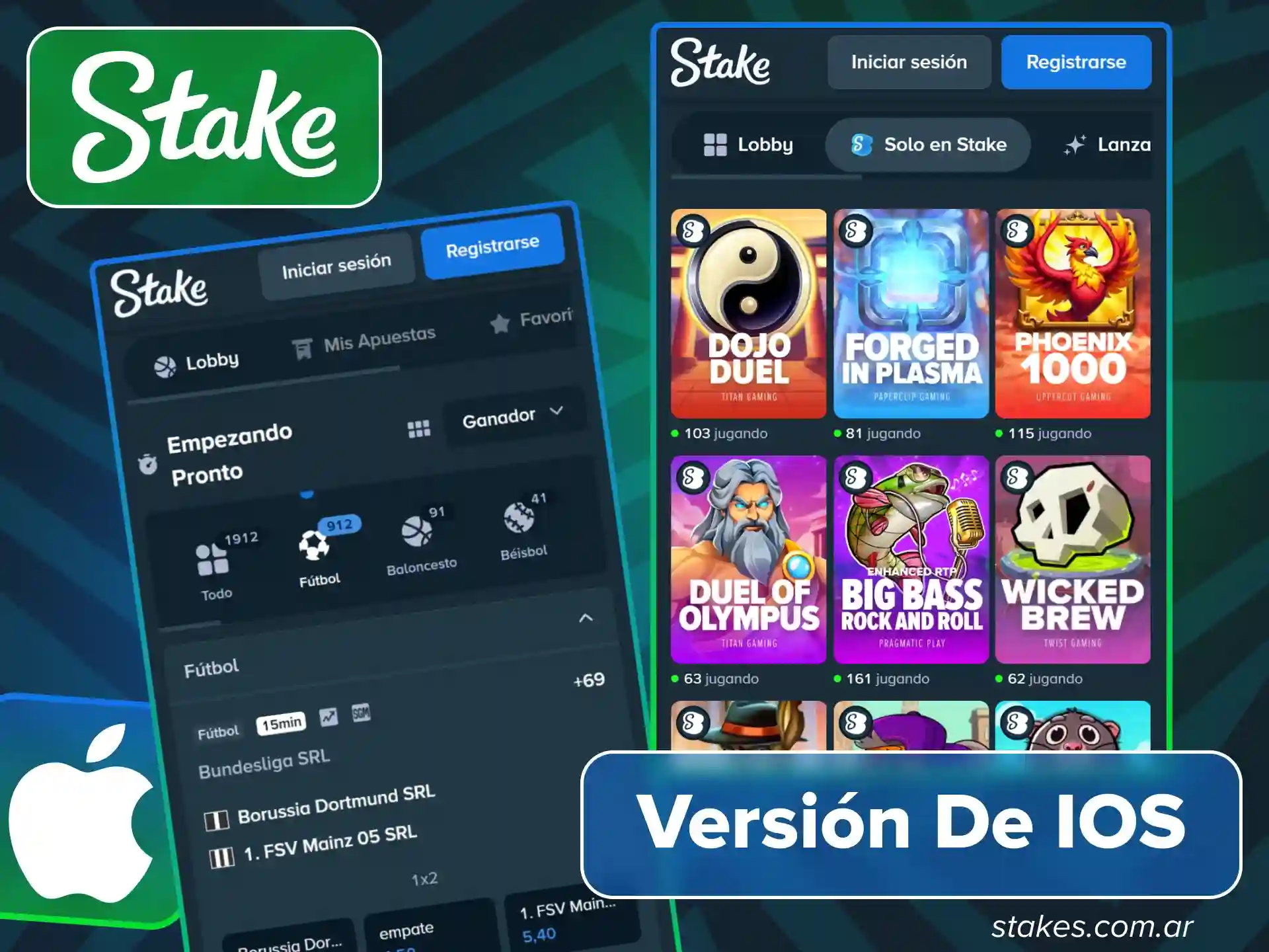 Instalación de la aplicación de Stake Argentina optimizada para dispositivos iPhone y iPad.
