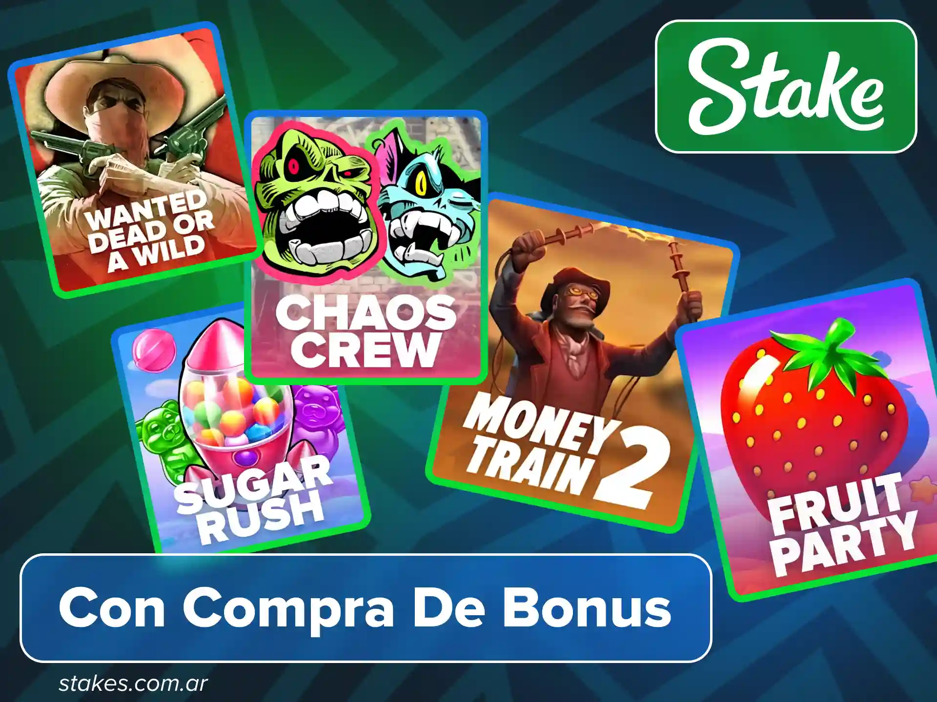Usa la compra de bonus en sitio oficial de Stake.